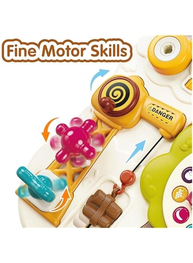 Toddler Busy Board Toys, Montessorri Baby Sensory Toy for 1 Year Old, Kids Fine Motor Skill Learning Activity Board W/Light Sound, Birthday Gift for 12 18 Month Infant 2 3 4 Yr Girl Boy - Image 3