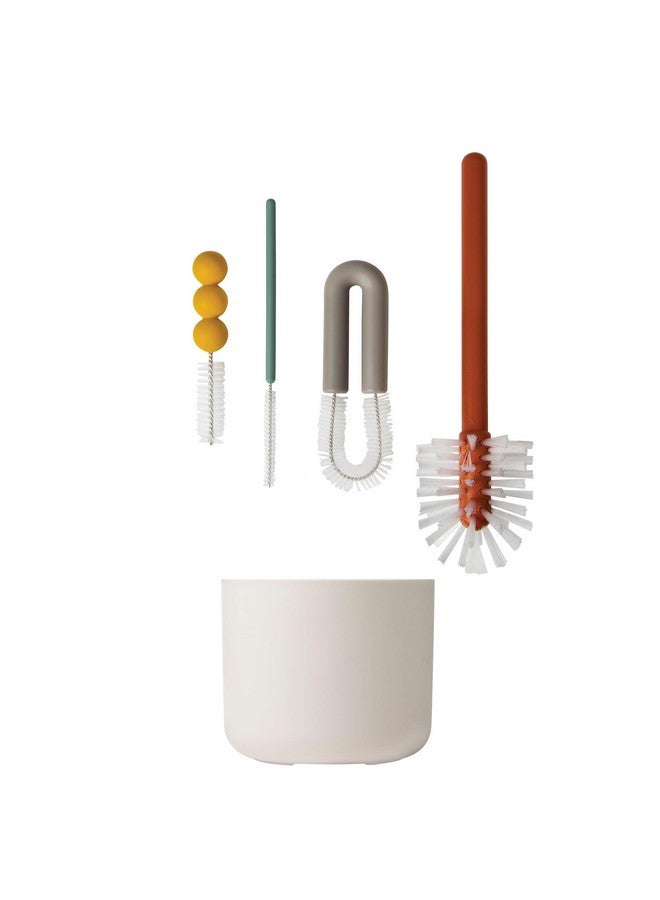 BOON فرش تنظيف زجاجات الأطفال من بون مود - تشمل فرشاة تنظيف الزجاجات، فرشاة تنظيف القش، فرشاة الحلمة وفرشاة التفاصيل لزجاجات الأطفال - مجموعة تنظيف زجاجات الأطفال والقش - ديكو - 4 قطع - Image 2