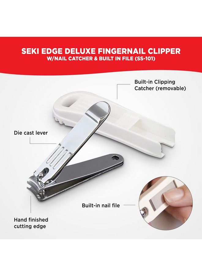 Seki Edge Deluxe Fingernail Clipper Wnail Catcher & Built In File (Ss101) - Image 3
