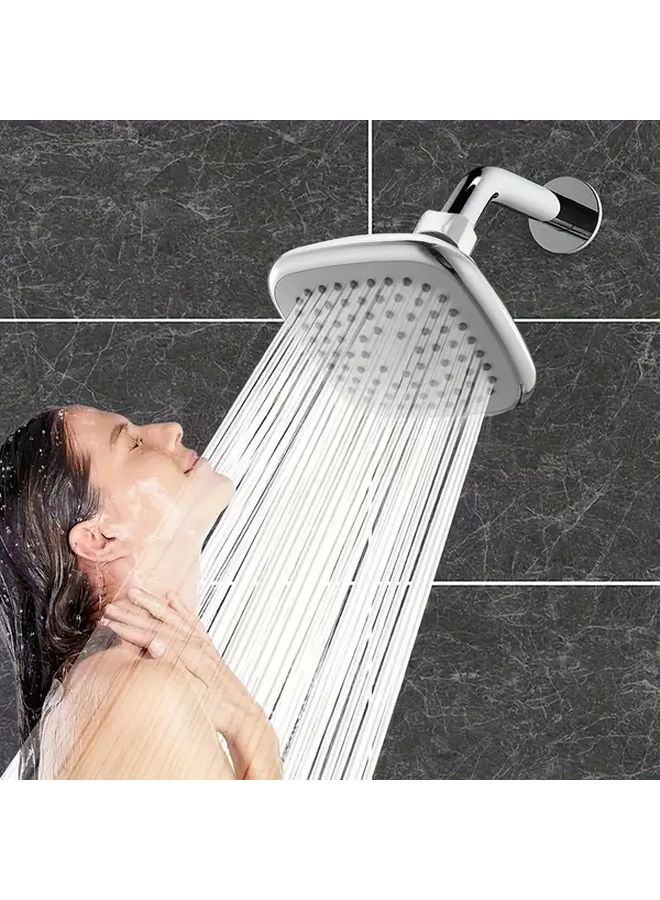 Black Square High Pressure Shower Head With Small Silicone Nozzles - Image 2