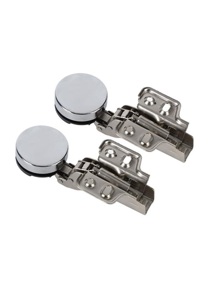 Thoraya 2Set Stainless Steel 201 Cabinet Glass Door Hinge 35 Cup Glass Door Damping Buffer Hinge Large Bend Insert  - Image 3