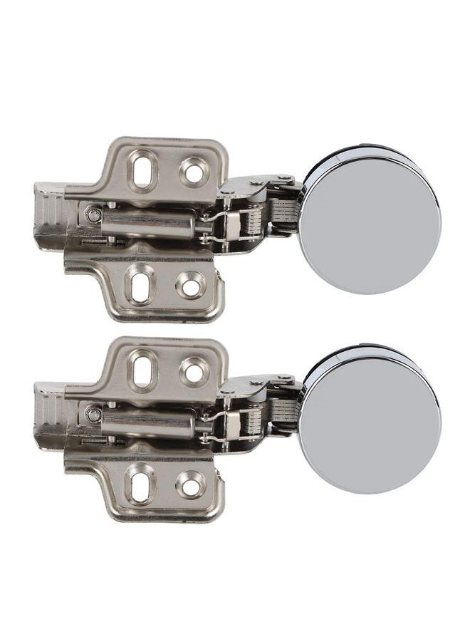 Thoraya 2Set Stainless Steel 201 Cabinet Glass Door Hinge 35 Cup Glass Door Damping Buffer Hinge Large Bend Insert  - Image 4