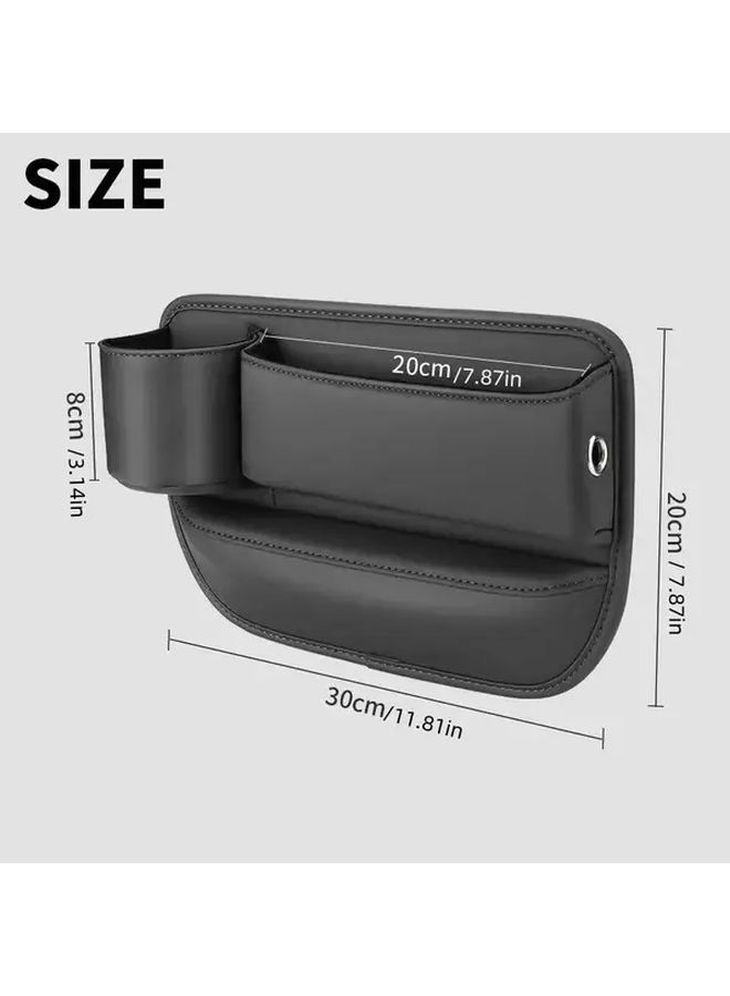 Red Car Seat Organizer With Multi Compartment Storage Key And Phone Holder - Image 2