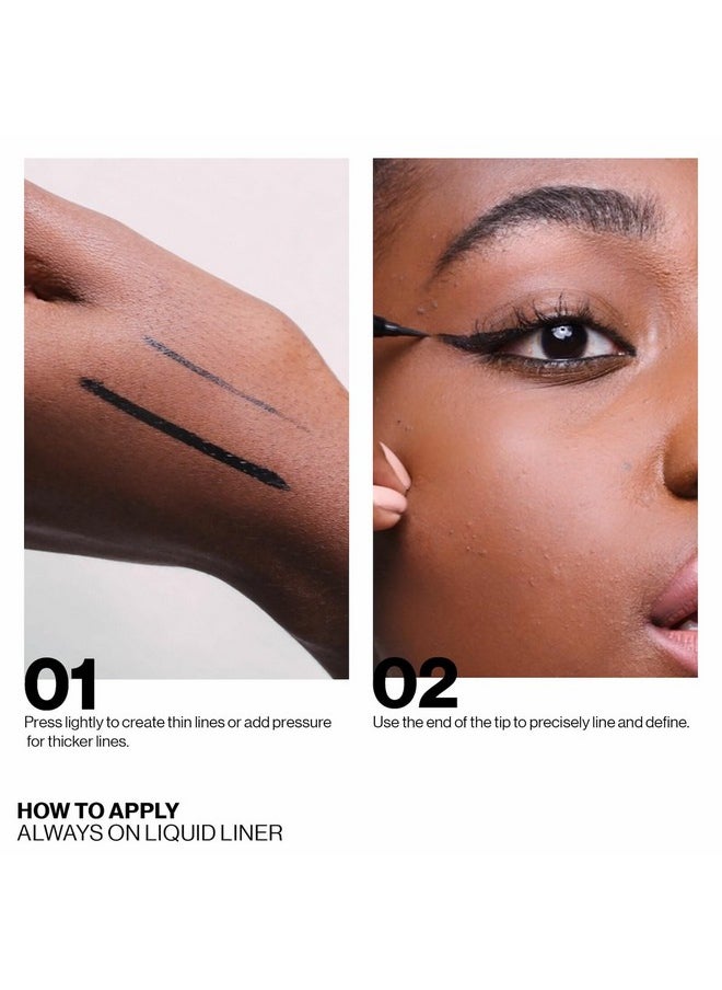 SmashBox Smashbox Always On Liquid 24-Hour Eye Liner| Long Lasting + Waterproof, Black  - Image 3
