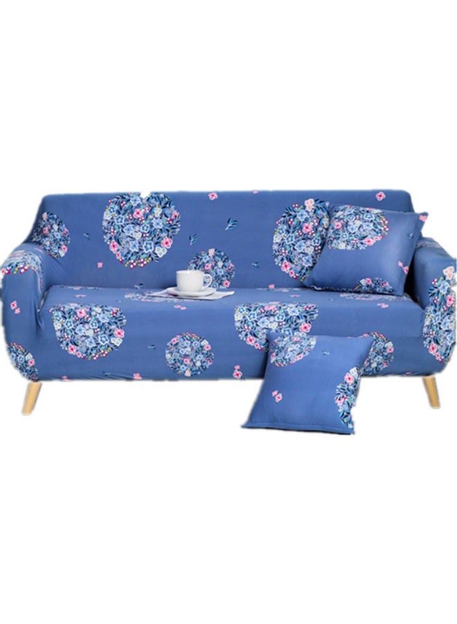 NIBEMINENT Three Seat Sofa Cover bule 190-230cm - Image 1