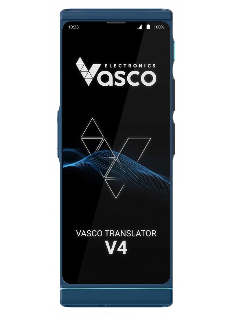 Vasco Electronics مترجم فاسكو V4 الفوري مع 108 لغة وإنترنت مجاني، أزرق كوبالت - Image 1