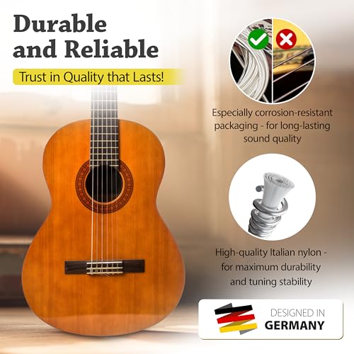 Belfort Classical Guitar Strings Nylon - Classical Nylon Strings Coated in Silver - 6 Guitar String Set + Extra 1E - Cuerdas para guitarra acustica - Cuerdas de guitarra acustica - Image 3