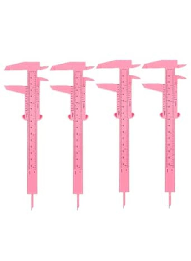 Plastic Vernier Caliper 4 Pcs Metric Sliding Gauge For Student Science Lab - Image 1