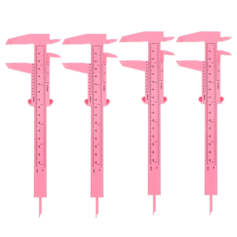 Plastic Vernier Caliper 4 Pcs Metric Sliding Gauge For Student Science Lab - Image 2
