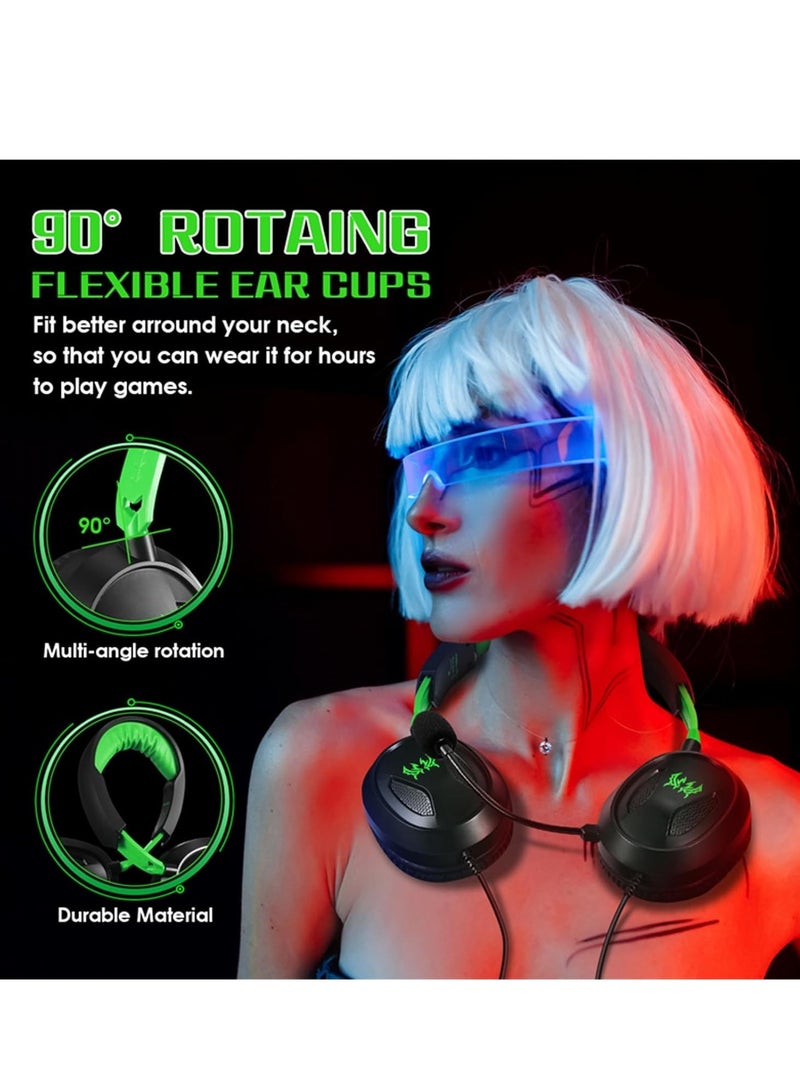 G3100 3.5mm Wired Gaming Headset – Over-Ear Headphones with Omni-Directional Microphone and Memory Foam Ear Cushions for PS5, PS4, Laptop, Tablet, and Mobile Phones  - Image 5