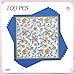 Jutom 100 Pcs Blue Floral Cocktail Napkins Disposable Floral Napkins Decorative Paper Napkins for Decoupage for Bathroom Wedding Birthday Bridal Baby Shower Dinner Tea Party 10 x 10 Inches - Image 4
