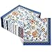 Jutom 100 Pcs Blue Floral Cocktail Napkins Disposable Floral Napkins Decorative Paper Napkins for Decoupage for Bathroom Wedding Birthday Bridal Baby Shower Dinner Tea Party 10 x 10 Inches - Image 1
