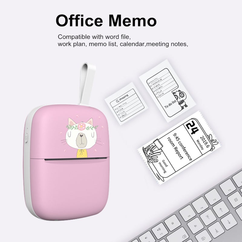 Mini Pocket Printer: 57mm Thermal Paper, 203DPI Clear Printing, Inkless & Durable - Multifunctional Wireless Bluetooth Printer for Students, Office Workers, Home, Travel - Image 4