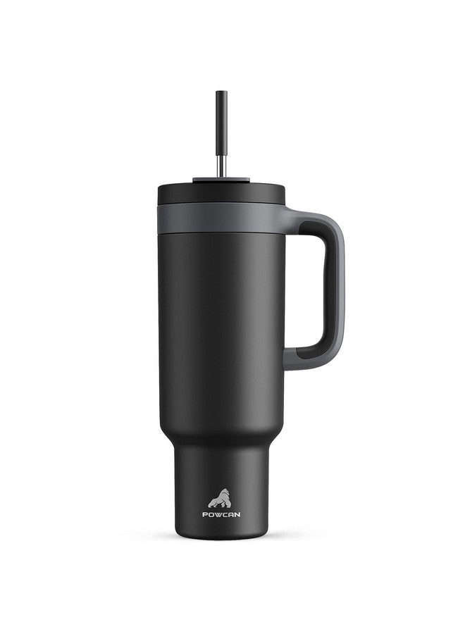 powcan POWCAN 50 oz Tumbler with Handle, 2-in-1 Straw and Sip Lid, Leakproof, Dishwasher Safe, Insulated Stainless Steel Travel Coffee Mug, Keeps Cold for 34 Hours, Fits in Car Cup Holder (Midnight) - Image 1