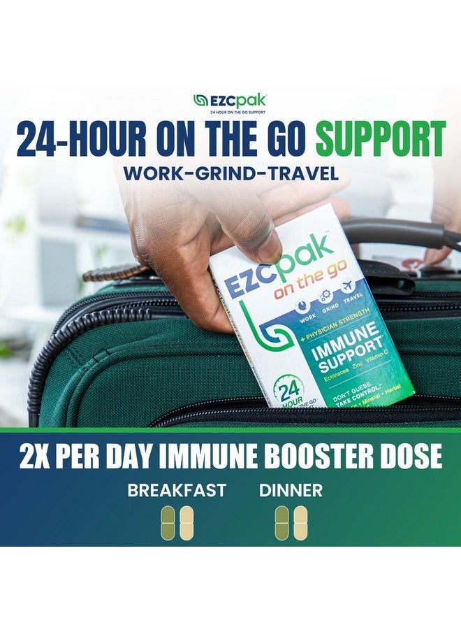 EZC Pak - On The Go Immune System Booster With Echinacea, Vitamin C And Zinc - Immune Support For Adults (Pack Of 6) - Image 1