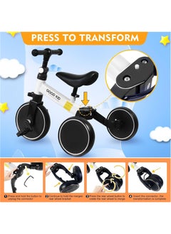 llwoo 4-in-1 Toddler Balance Bike & Tricycle – Adjustable Seat, Indoor & Outdoor Ride-On Toy for Kids 1-4 Years – Ideal First Birthday Gift for Boys & Girls  - Image 2