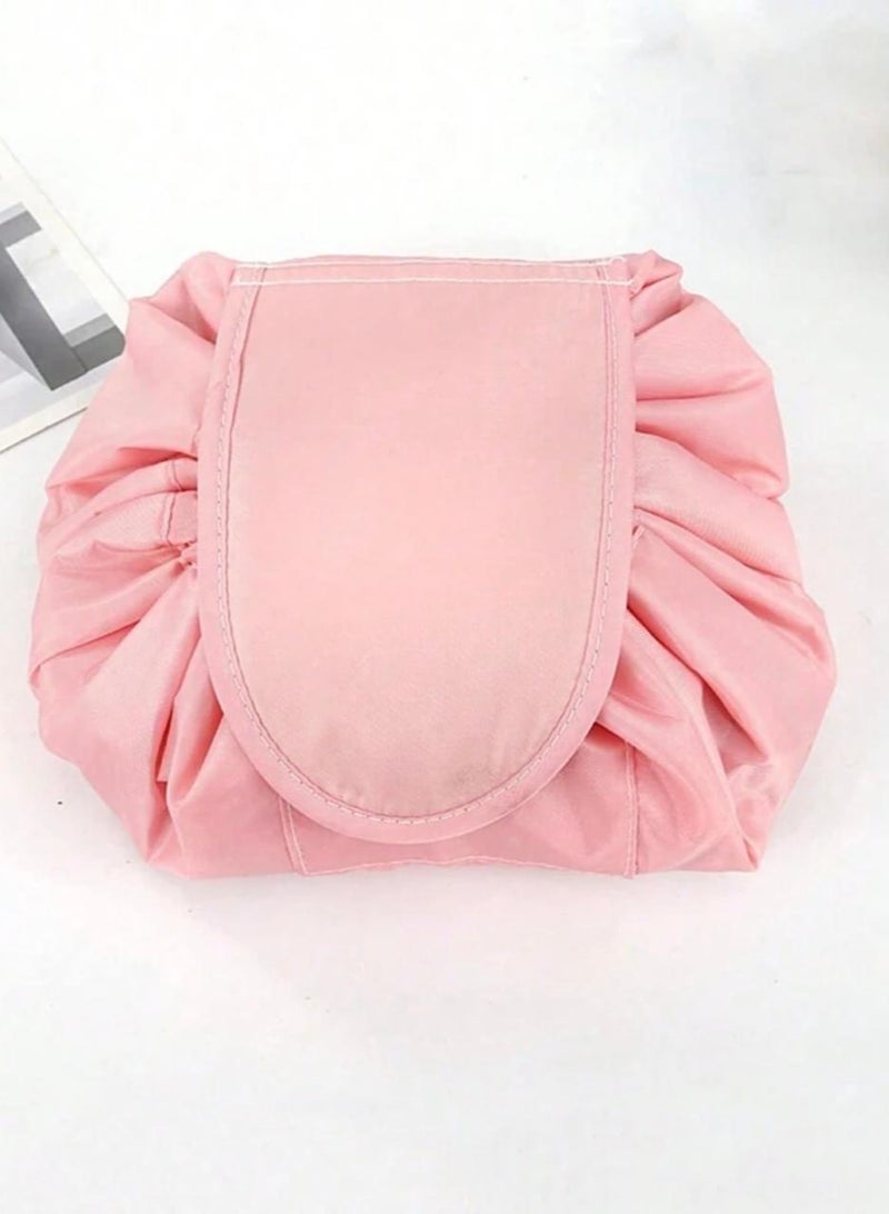 Shein Pink Retractable Cosmetic Organizer Bag for Personal Travel Use Portable Storage Bag - Image 3