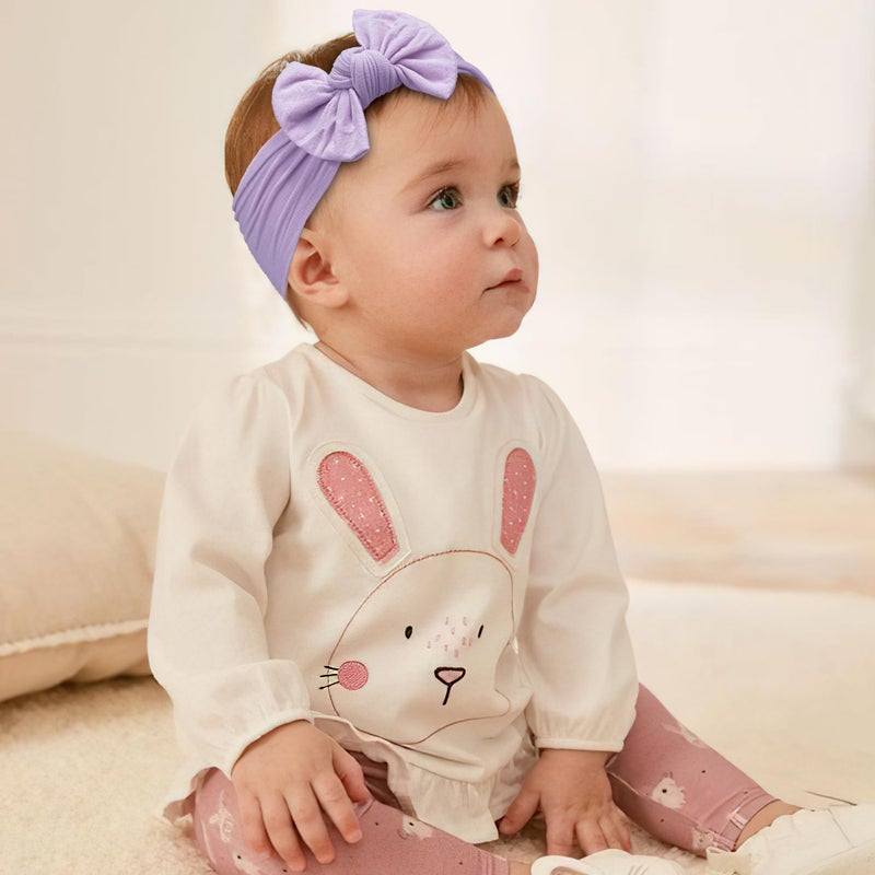 kangaroo 25 Colors Baby Girl Headbands 4 inches Hair Bows Super Soft High Stretchy Hair Turban Head Wraps Headbands for Infant Newborn Toddlers Girls and Kids - Image 4