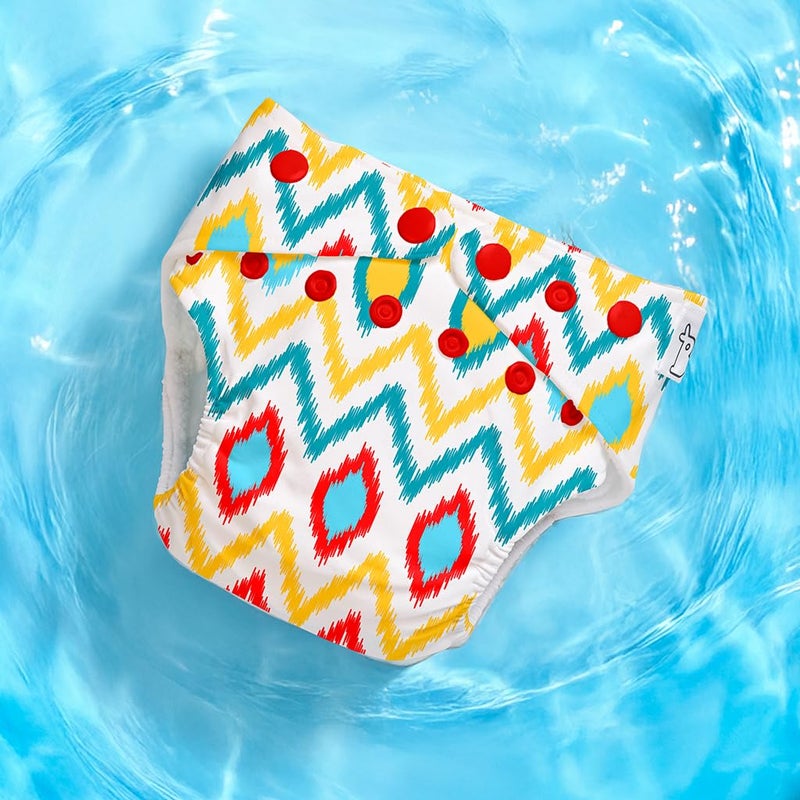 SuperBottoms Swimming Diapers for Babies & Toddlers - Reusable & Adjustable Swim Diapers - Washable Cloth Diapers - Skin Friendly Fabric - Easy to Clean - Fits 3M - 3Y - Image 4