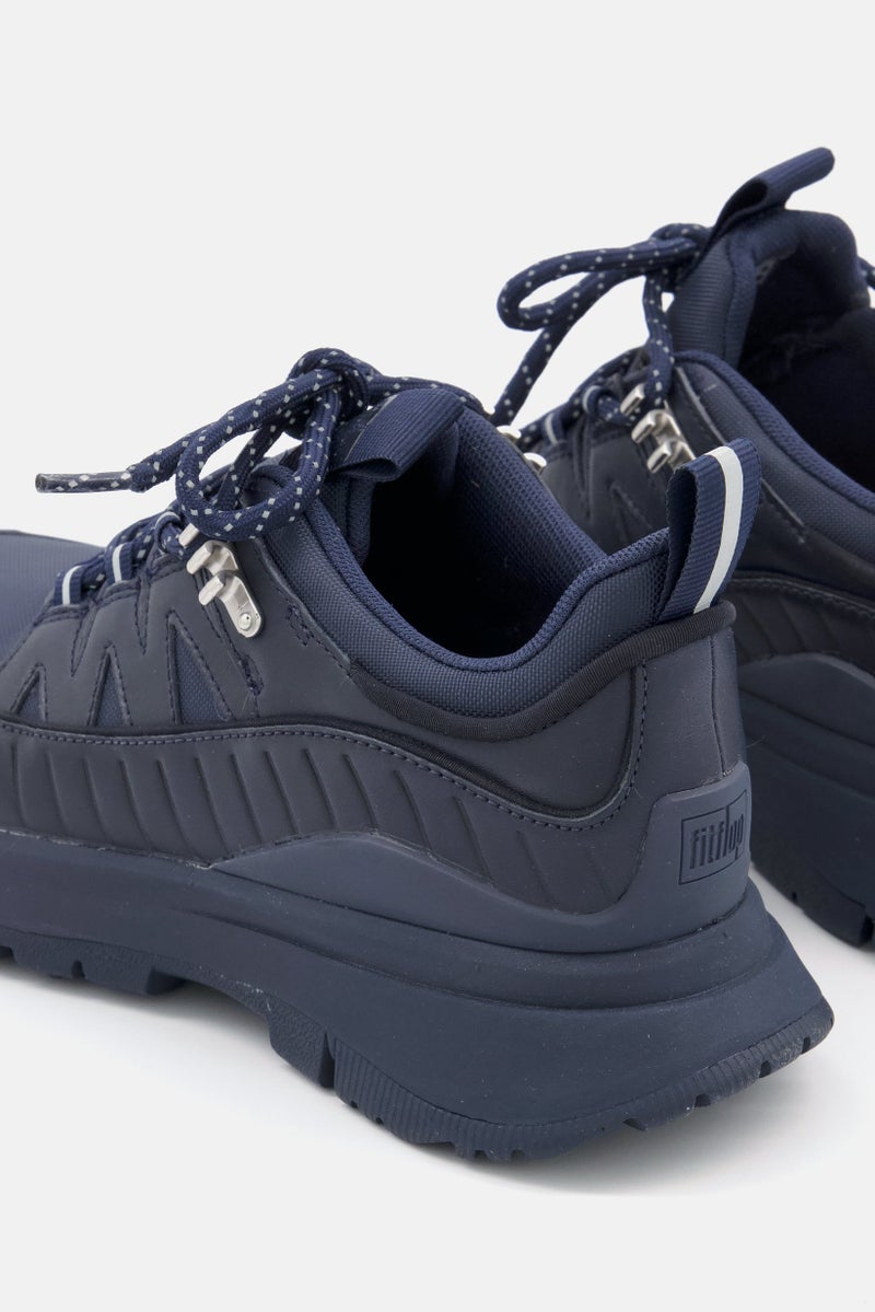 FitFlop أحذية تدريب جلدية نسائية نيو-دي-هايكير، مزودة بأربطة، خارجية، لون أزرق بحري - Image 2