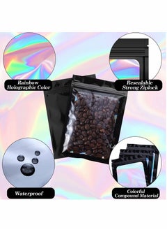 KASTWAVE Resealable Smell Proof Bags Foil Pouch Bag Flat Bag(Black, 7*10cm, 100 Pieces)  - Image 2
