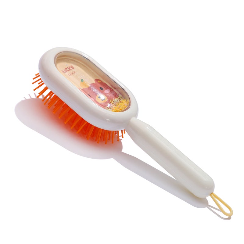 Cute Glitter Massage Air-Cushion Comb Apricot