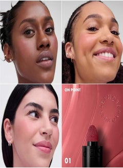سيفورا مجموعة سيفورا أحمر خدود سائل مطفي طويل الأمد بلاش آند جو - لون شفاه وخدود 2 في 1 - 01 أون بوينت (وردي غباري مطفي) - 7 مل  - Image 2
