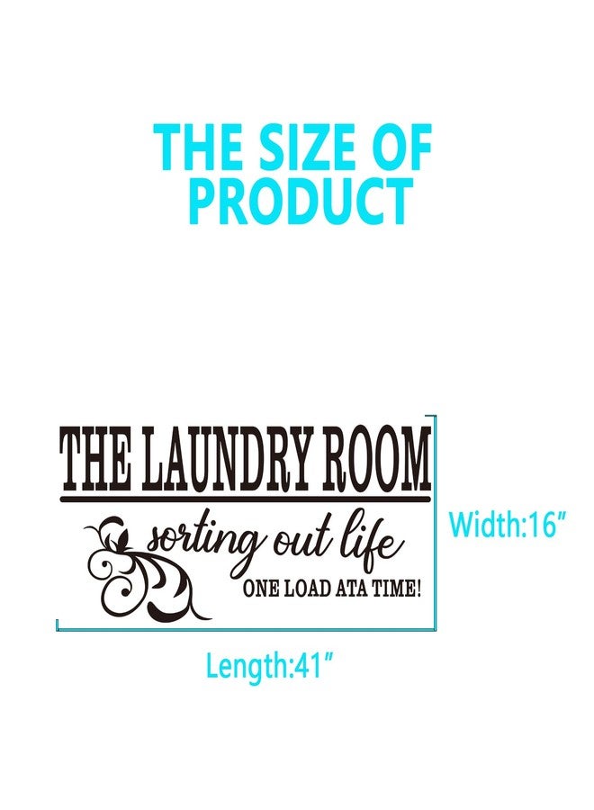 AnFigure Laundry Room Quotes Wall Stickers: Funny Washer Positive Vinyl Art Wall Decals for Restroom Laundry Family Wall Decor - Laundry Room 41" X 16" - Image 3