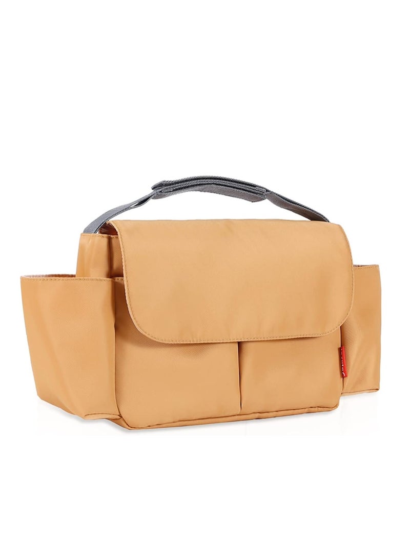 Excefore Pram Buggy Bag Organiser, Waterproof Stroller Organiser Bag, Multifunctional Large Baby Stroller Organizer Bag, Pushchair Storage Bag with Cup Holders  for Carrying Diaper Toys Snacks - Image 1