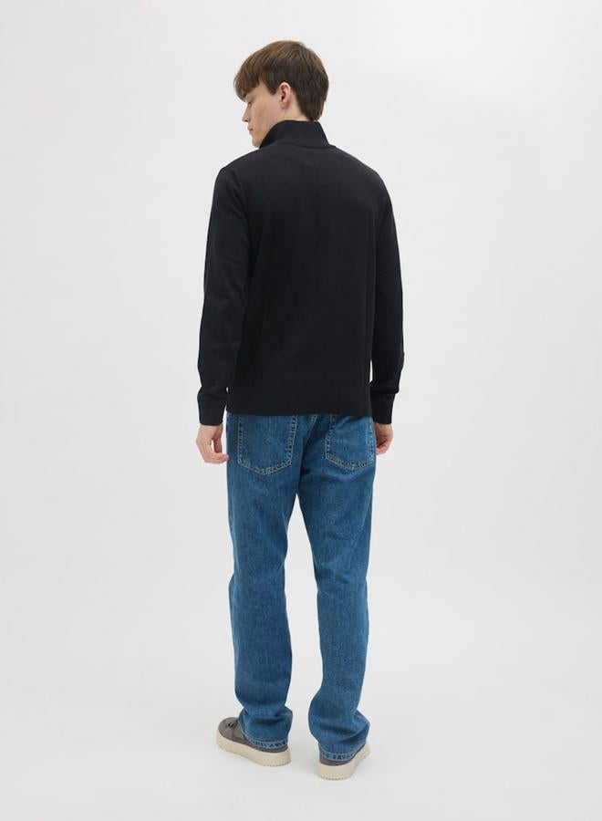 Rebel JREBCALLUM Flat Knit Half-Zip Sweater - Image 4