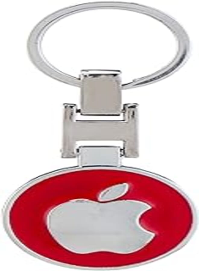 Metal medal - Apple3 - red for Car keys
