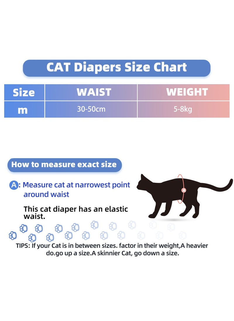 SYOSI - Cat Diapers 10 Pieces Disposable Pet Physiological Pants Female Dog Female Cat Stretch Wrap Diapers Super Absorbent Leak-proof Diapers Pet Pull-Ups (Pink) - Image 1