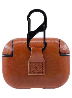 INEIX Protective Charging Case Cover With Buckle For Apple AirPods Pro Light Brown  - Image 3
