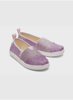 TOMS Light Lilac Colorblock Iridescent Glimmer Youth Alp Espedrille  - Image 3