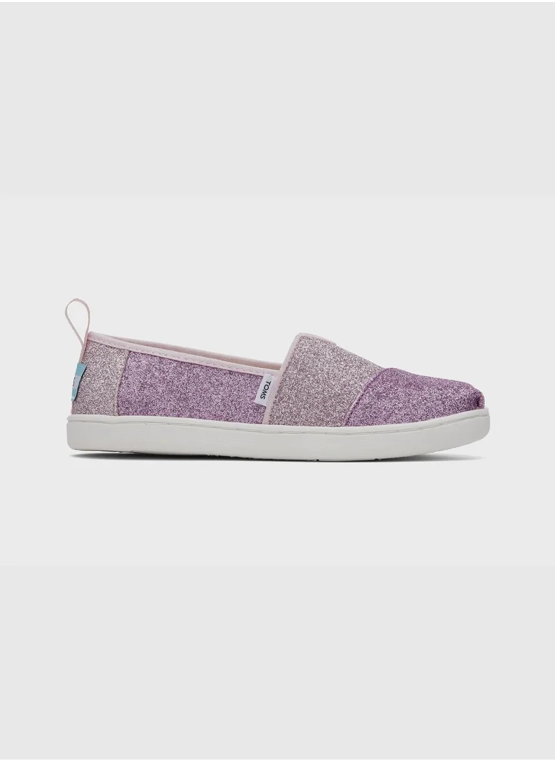 تومس Light Lilac Colorblock Iridescent Glimmer Youth Alp Espedrille