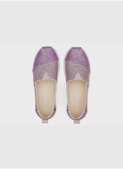 TOMS Light Lilac Colorblock Iridescent Glimmer Youth Alp Espedrille  - Image 4
