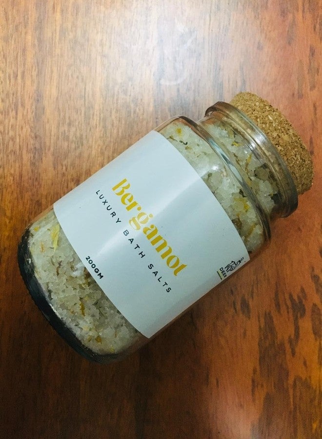 Deer ملح حمام DEER برغموت 200 جرام - نقع مهدئ مع زيوت أساسية وطبيعية | العلاج بالروائح وتخفيف التوتر | جرة زجاجية بغطاء من الفلين - Image 2