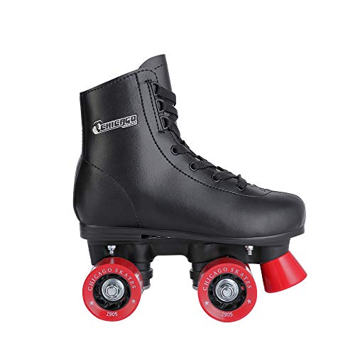 Chicago Boys Rink Roller Skates – Classic High-Top Quad Skates, Padded Ankle Support, 54mm Urethane Wheels, Adjustable Trucks, Indoor & Outdoor Use - Image 3