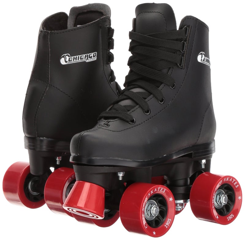 Chicago Boys Rink Roller Skates – Classic High-Top Quad Skates, Padded Ankle Support, 54mm Urethane Wheels, Adjustable Trucks, Indoor & Outdoor Use - Image 4