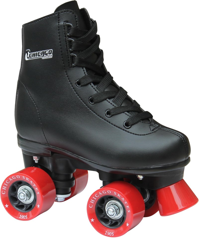 Chicago Boys Rink Roller Skates – Classic High-Top Quad Skates, Padded Ankle Support, 54mm Urethane Wheels, Adjustable Trucks, Indoor & Outdoor Use - Image 1