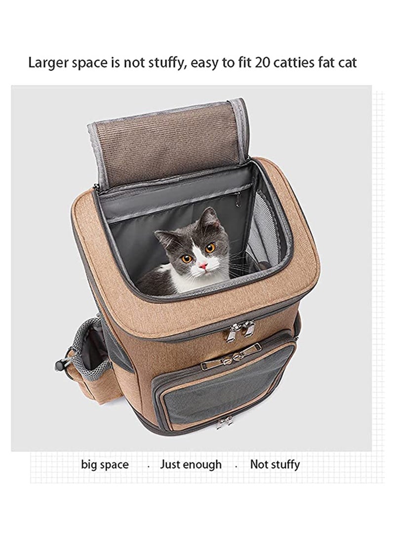 LIMOS Expandable Pet Carrier Backpack for Small Dogs & Cats Foldable Breathable Wheeled Pet Travel Backpack with 3 Carrying Modes & Storage Pockets  - Image 4