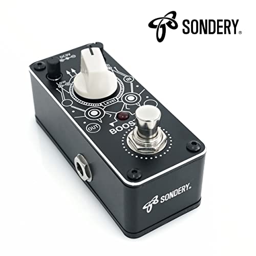 Sondery Boost Pedal for Electric Guitar and Bass, Mini Clean Booster Pedal, True Bypass, More or Less 14dB Change for Frequencies Under 250Hz or Above 1KHz, Art Design Series Pedal - Image 3