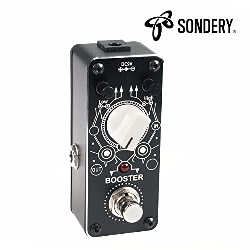 Sondery Boost Pedal for Electric Guitar and Bass, Mini Clean Booster Pedal, True Bypass, More or Less 14dB Change for Frequencies Under 250Hz or Above 1KHz, Art Design Series Pedal - Image 4