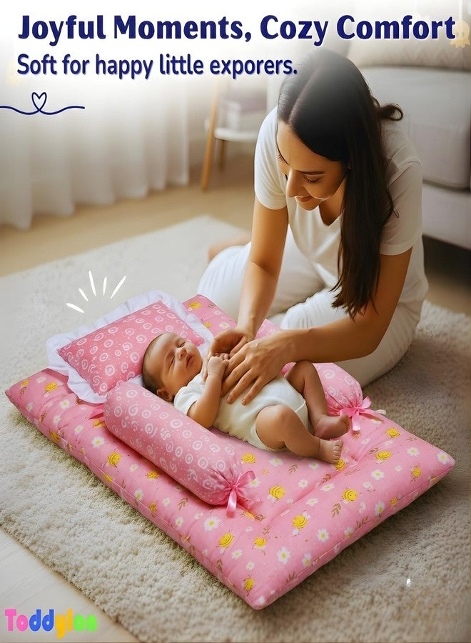 Toddylon Newborn Baby Essentials Kit 46 Items Combo Set | Baby Kit for New Born 0–6 Months | Hospital Bag & Newborn Bedding Clothing Set (Pink) - Image 4