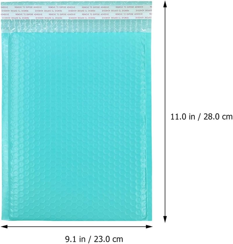 Blue Bubble Padded Envelopes 23x28+4cm 25pcs Waterproof Bubble Mailers Protective Packaging Bags for Clothing Shipping - Image 2