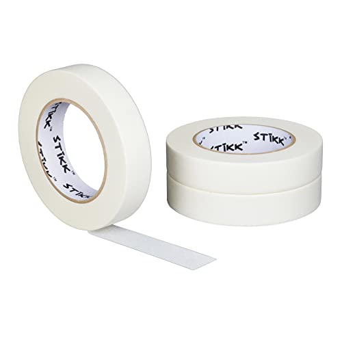 STIKK Painters Tape - 3pk White Painter Tape - 1 inch x 60 Yards - Paint Tape for Painting, Edges, Trim, Ceilings - Masking Tape for DIY Paint Projects - Residue-Free Painting Tape - Image 1