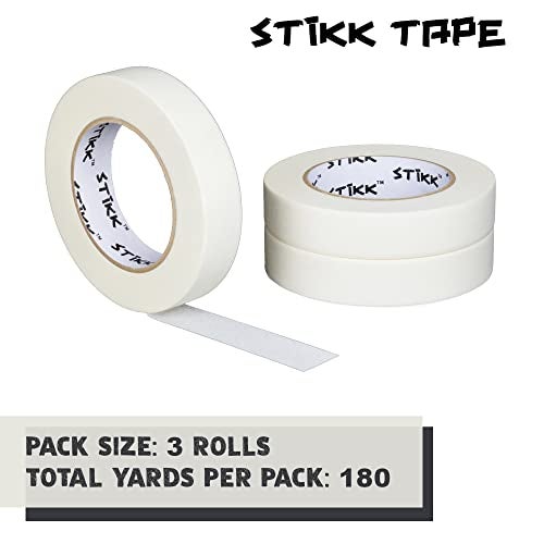 STIKK Painters Tape - 3pk White Painter Tape - 1 inch x 60 Yards - Paint Tape for Painting, Edges, Trim, Ceilings - Masking Tape for DIY Paint Projects - Residue-Free Painting Tape - Image 3