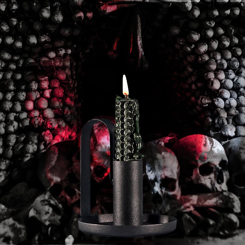 Vintage Candleholder: Black High-quality Iron - Retro Style Decor for Indoor Outdoor Home, Garden, Balcony, Fence Or Festive Gifting - Image 2