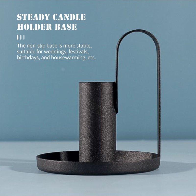 Vintage Candleholder: Black High-quality Iron - Retro Style Decor for Indoor Outdoor Home, Garden, Balcony, Fence Or Festive Gifting - Image 3