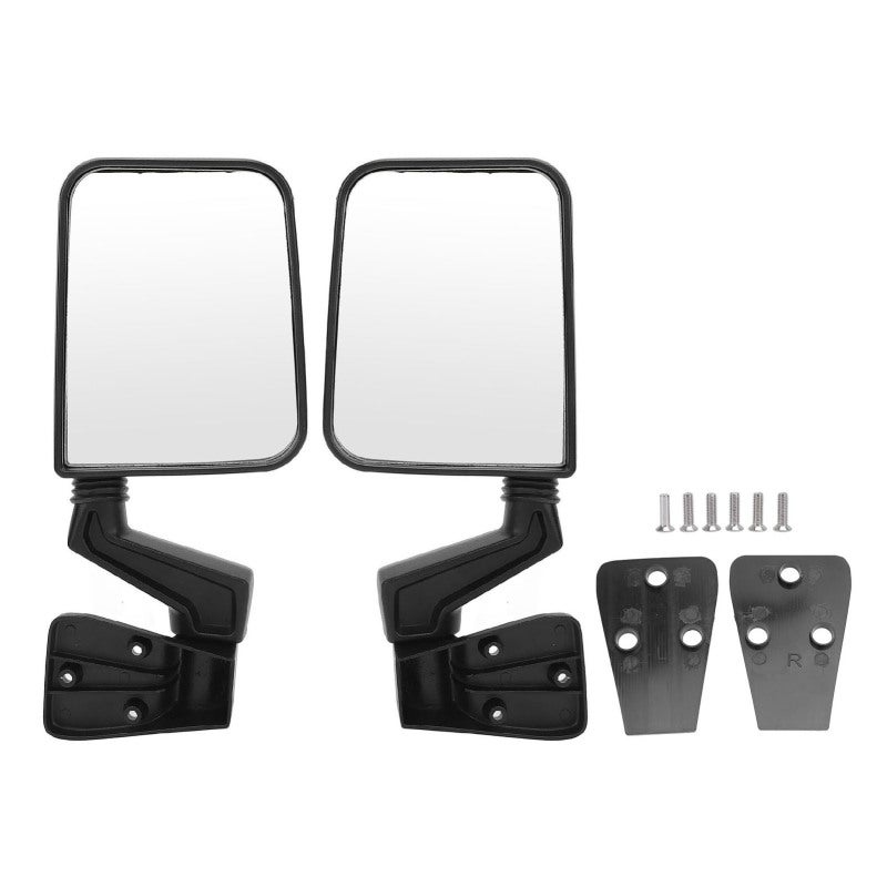 Manual Side View Mirror: 1997-2002 TJ Fit, High Strength Scratch Resistant Material - Manual Folding 360° Rotation, Enhanced Visibility for Jeep TJ Drivers - Image 1
